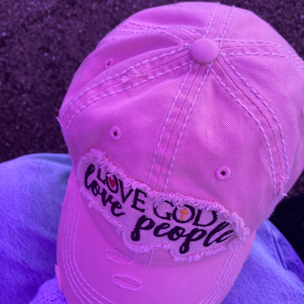 KBETHOS Pink Cap with Embroidered Message - Picture 8 of 11